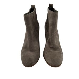 INC International Concepts Gray Suede Fainn Ankle Boots Size 8 1/2 Women’s